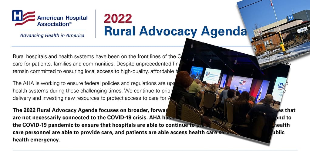 AHA advocacy of rural hospitals agenda