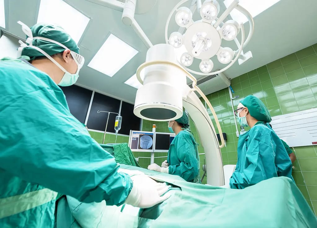 Physicians in operating room